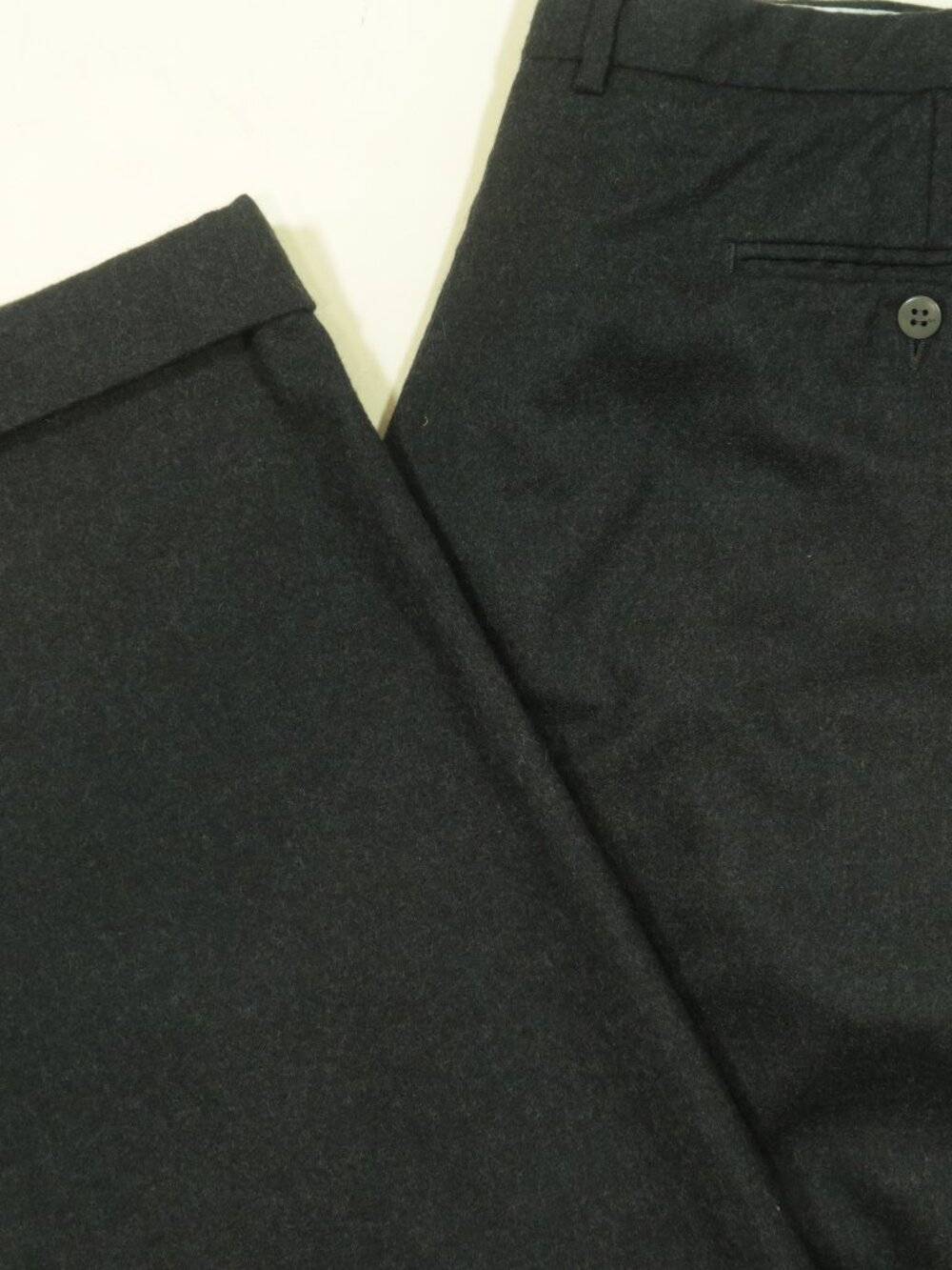 VTG Ermenegildo Zegna Wool Cashmere Dress Pants Mens 40 Charcoal Flannel Pleated
